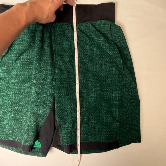 Lululemon T.H.E. Shorts Men’s 9" Lined Wire Weave Classic Green Defender Small - Picture 4 of 9